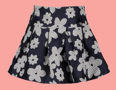 Le Chic rok navy bloemen