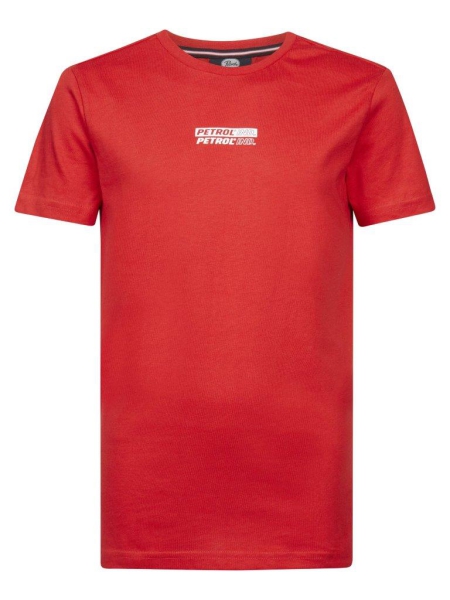 Petrol shirt round neck dark flame red (TSR612-3068)