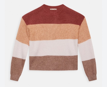 Only sweater stripe spiced apple leather br