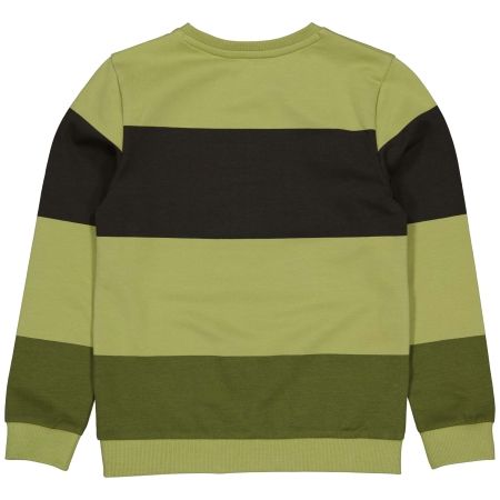 Levv sweater Alwin aop olive light stripe