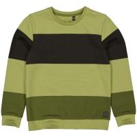 Levv sweater Alwin aop olive light stripe