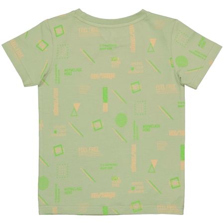 Quapi shirt Raaf aop green mist scrabble