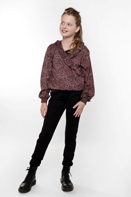 No Way Monday longsleeve purple leopard (U44099)