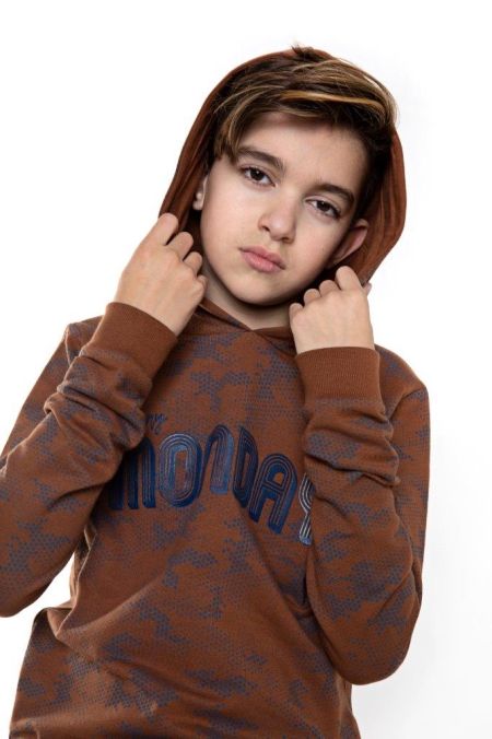 No Way Monday hoodie brown (U44164)