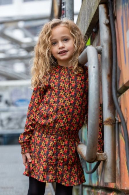 Quapi jurk Ranomi black flower