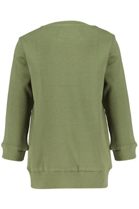 4President rib jurk Dinie loden green