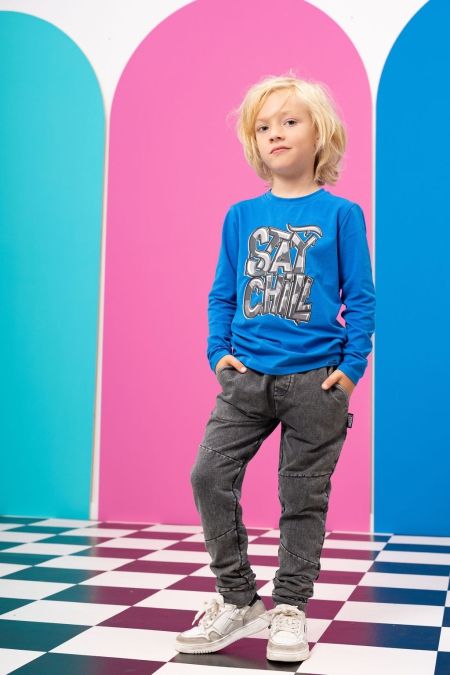 Louder! longsleeve Finn royal blue stay chill