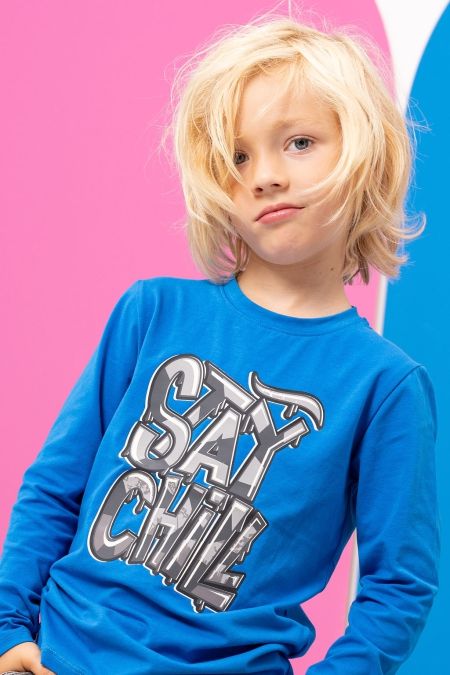 Louder! longsleeve Finn royal blue stay chill
