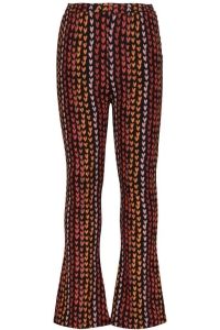 Louder! flared broek Jessie grunge hearts aop