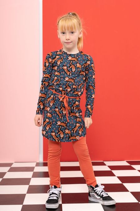 Louder! jurk Lucy tigers with flowers aop