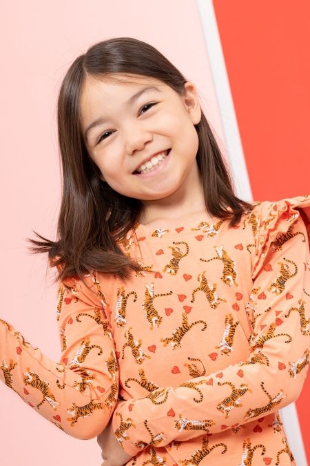 Louder! jurk Sissi jumping tigers and hearts aop