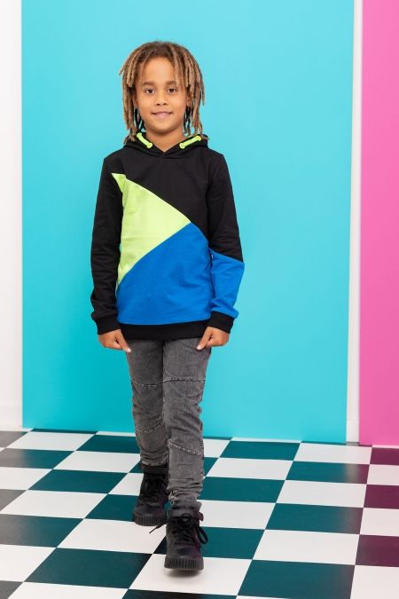 Louder! hoodie Vic colorblock