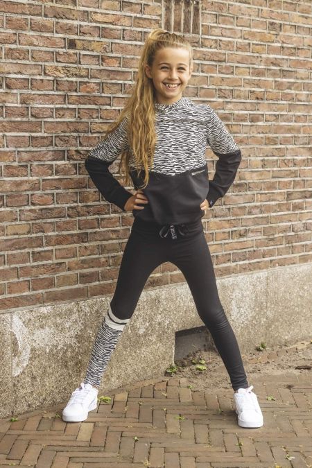 Billy & Lilly sport tregging Lara jet black zebra
