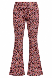 Louder! flared broek Jessie watercolor flowers aop