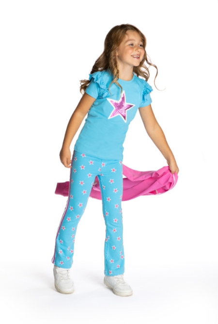 O'Chill broek Desiree lichtblauw sterren