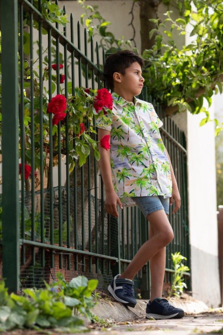 Legends22 blouse Otto multi green (A23-327)