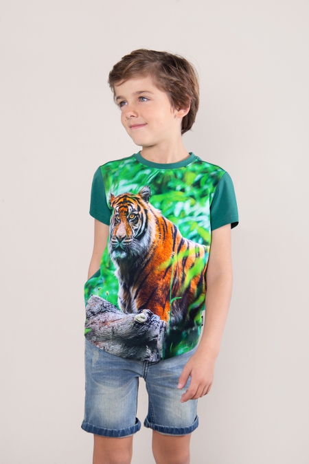 Legends22 t-shirt Gil green tijger (A23-378)