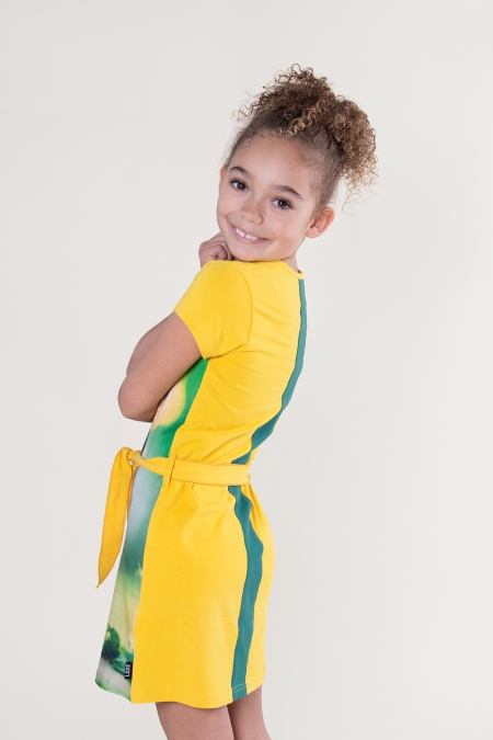 Lovestation22 jurk Gloriana yellow kat (A23-281)