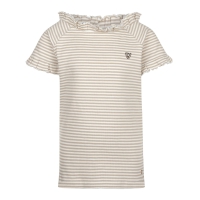 No Way Monday shirt off white gestreept (T46052)