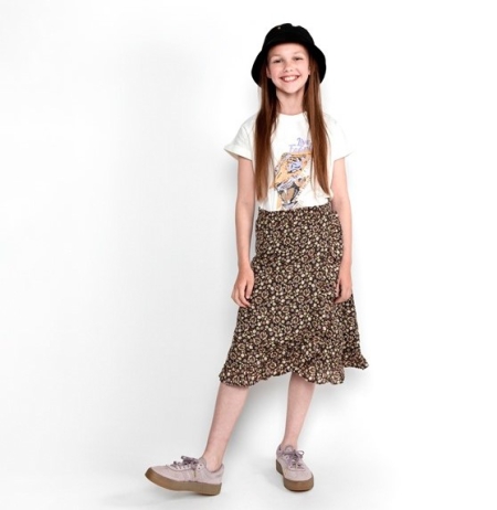 No Way Monday rok dark grey print (T46123)