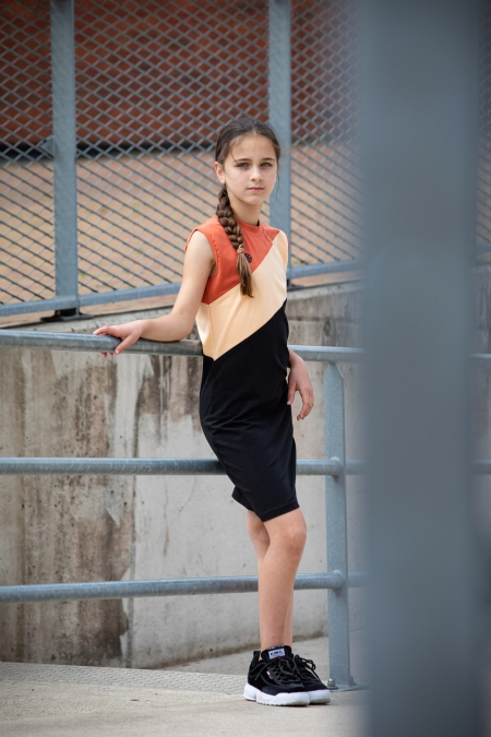 Unrealba6 jurk Lia cream blush (A23-722)