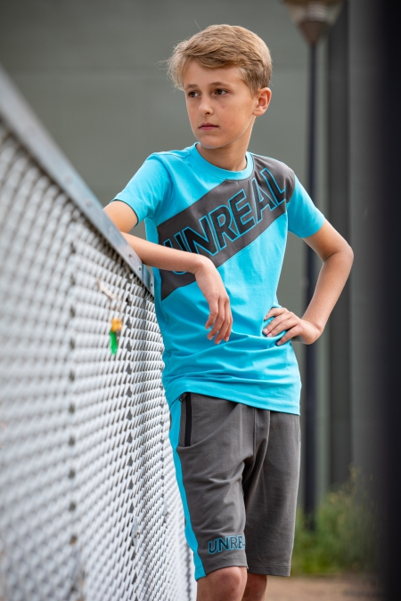 Unrealba6 t-shirt Luuk neon blue (A23-755)