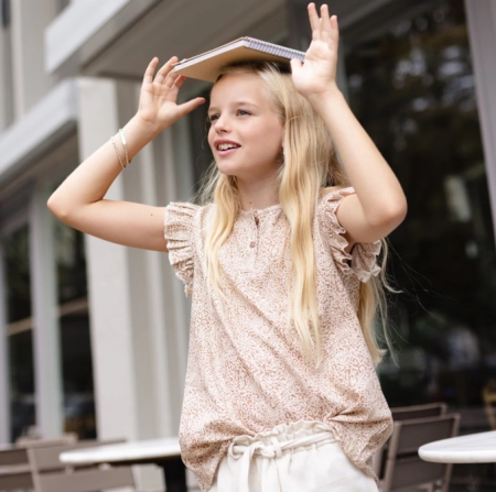 Levv shirt Djuna aop creme leopard