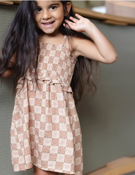 Levv jurk Elham dusty flower