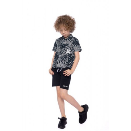 Lucky No. 7 blouse black (LNS23BL012)