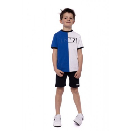 Lucky No. 7 shirt dazzling blue bright white (LNS23SS016)