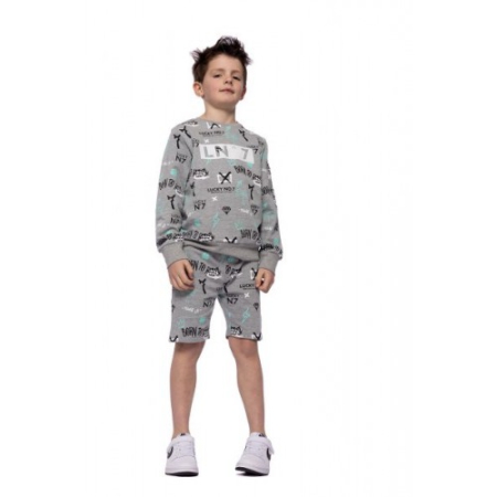 Lucky No. 7 sweater grey melange (LNS23SW007)