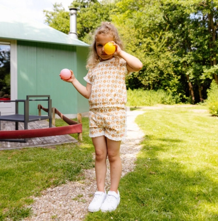 Quapi shirt Tesse aop mocca clover