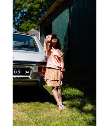 Quapi rok Tiara aop peach stripes