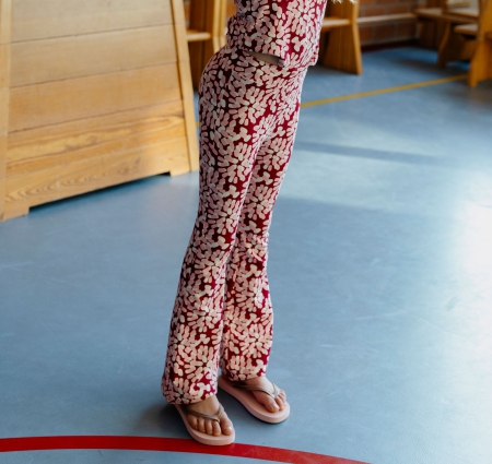 Billy & Lilly Flared Fien flower print rumba red