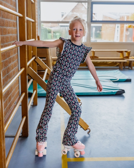 Billy & Lilly Flared Fien painted electric green pink