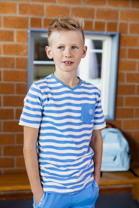 Billy & Lilly shirt Jordie marina stripe wave print