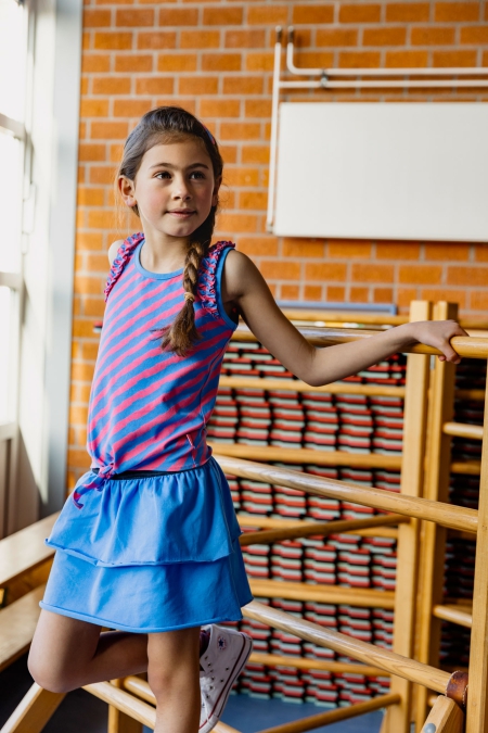 Billy & Lilly singlet Quinty broken stripe pink icing marina