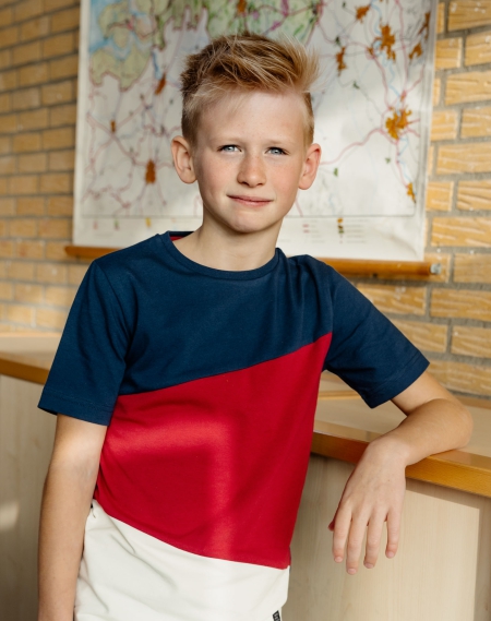 Billy & Lilly shirt Tim rumba red