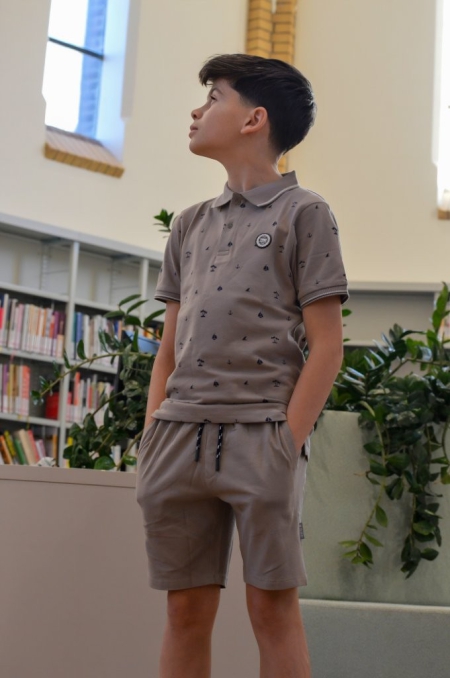 Vinrose polo cinder aop (VBS24PO019)