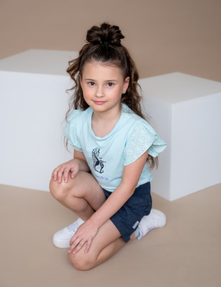 Vinrose shirt blue glow zeepaard (VGS24SS007)