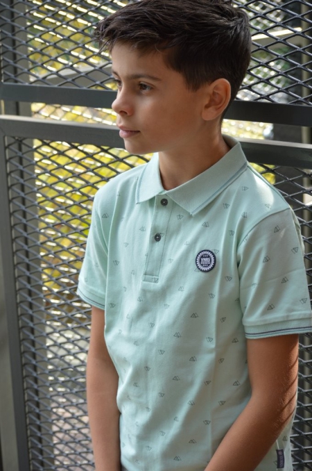 Vinrose polo celadon aop (VBS24PO031)