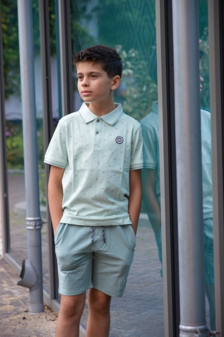 Vinrose polo celadon aop (VBS24PO031)