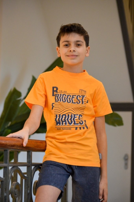 Vinrose shirt balzing orange biggest waves (VBS24SS004)