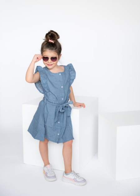 Vinrose jurk light denim (VGS24DR042)