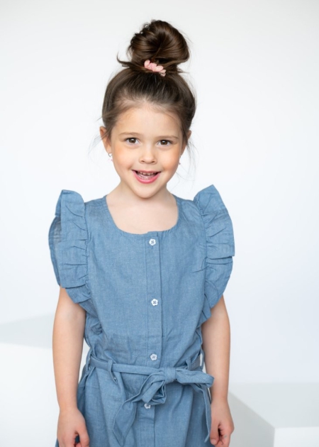 Vinrose jurk light denim (VGS24DR042)