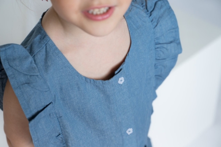 Vinrose jurk light denim (VGS24DR042)