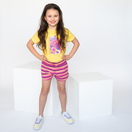 Vinrose short pink carnation gestreept (VGS24SH041)