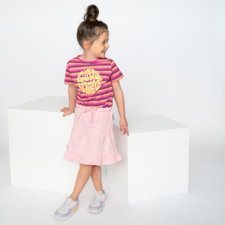 Vinrose shirt pink carnation gestreept (VGS24SS035)