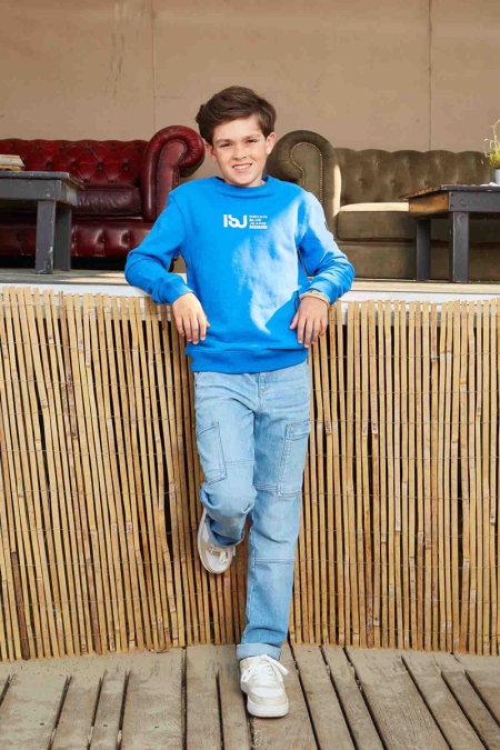 Indian Blue Jeans broek Worker robin wide straight fight light denim (IBBS24-2510)