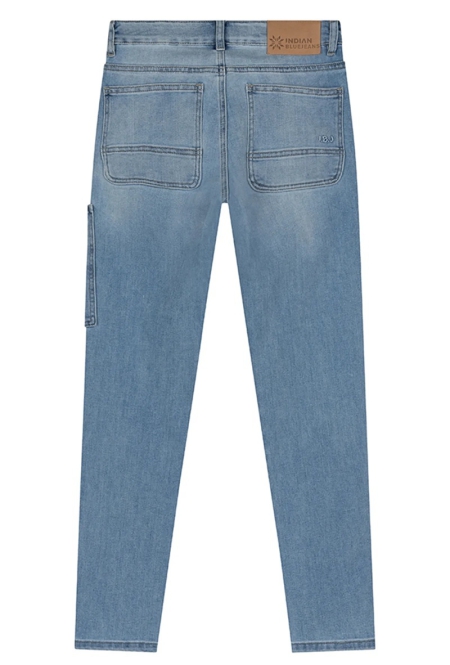Indian Blue Jeans broek Worker robin wide straight fight light denim (IBBS24-2510)